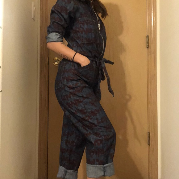 FashionNova Belted Denim Jumpsuit, xs. - Picture 3 of 3